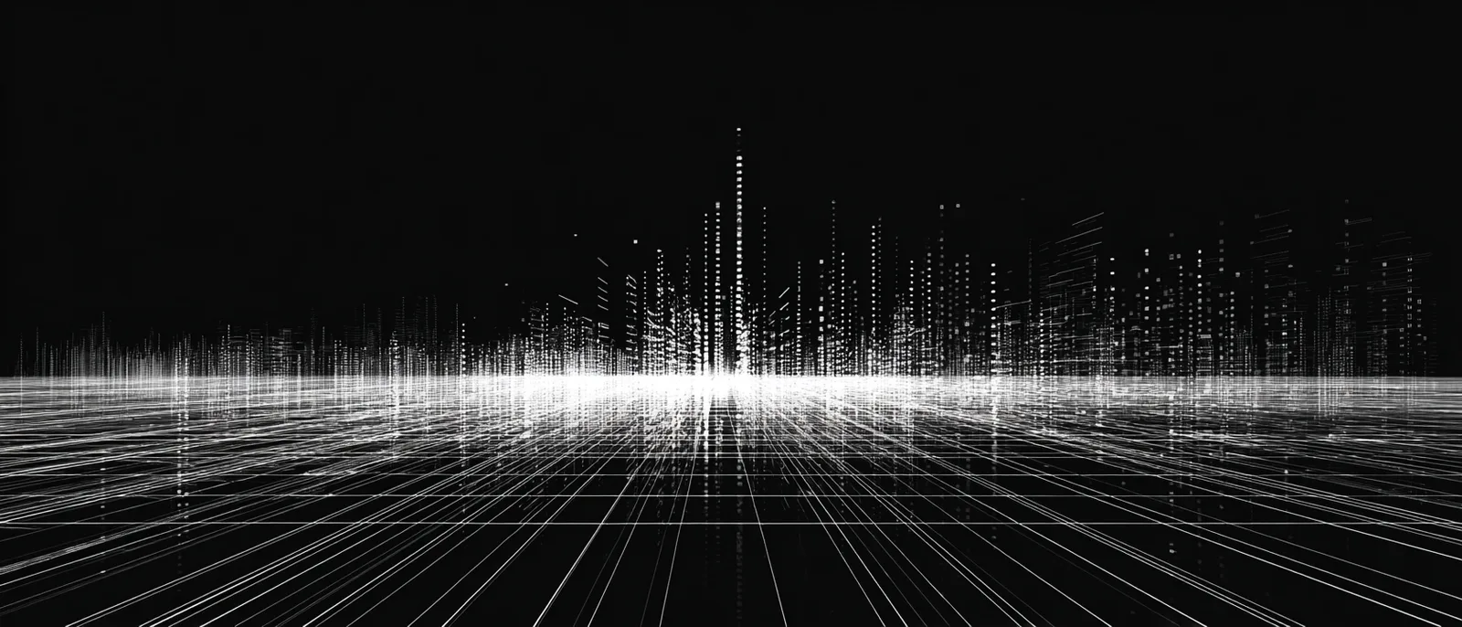 1비트 LLM 가중치 압축 구조를 시각화한 추상 이미지